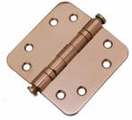 Kogellagerscharnier 8989 mm ronde hoek PVD gepolijst koper, Bricolage & Construction, Ophalen of Verzenden