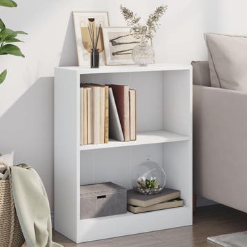 vidaXL Boekenkast 60x24x76 cm bewerkt hout wit, Verzenden, Nieuw