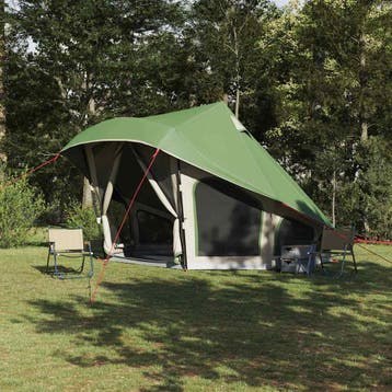 vidaXL Tipi Tent met dak met opslag Groen 508 x 470 x 300 cm, Verzenden