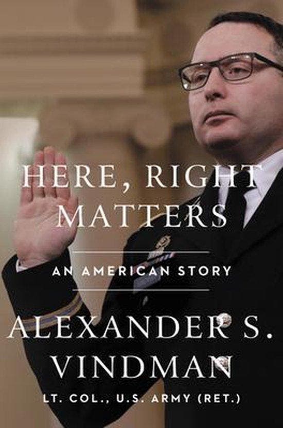 Right Matters Here 9780063079427 Vindman, Boeken, Taal | Engels, Zo goed als nieuw, Verzenden