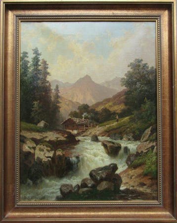 Heinrich Eduard Heyn (1856-1932) - Spaziergang am Wildbach