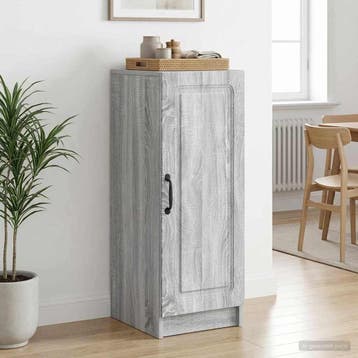 vidaXL Dressoir Grijs sonoma 33 x 34,5 x 87 cm Bewerkt hout, Verzenden, Nieuw