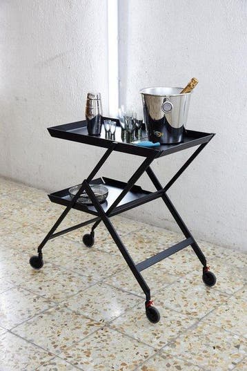 Alessi - Richard Sapper - Serveerwagen - Plico - Staal,