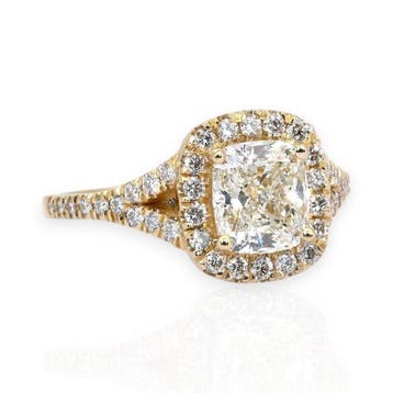 Bague - 18 carats Or jaune - 1.89ct. tw. Diamant (Naturelle)
