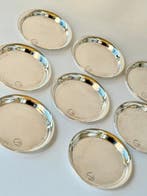 H. Beard – Suite de 8 dessous de verres / coupelles – Métal