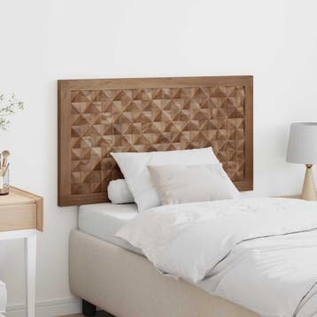 vidaXL Bed Hoofdbord Naturel Massief Teakhout, Verzenden, Nieuw