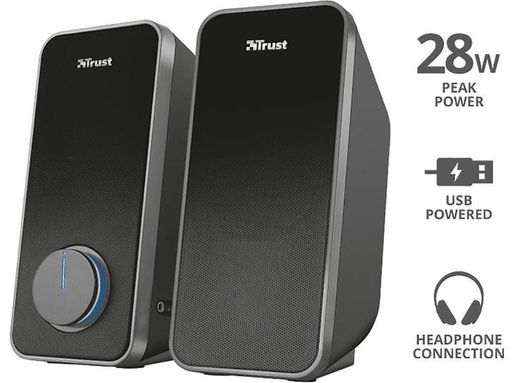 Trust -  - Arys 2.0 Speakerset  - Zwart, TV, Hi-fi & Vidéo, Enceintes, Envoi