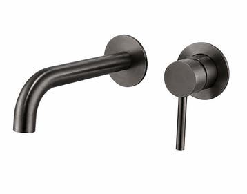 SALE - Grundar - Gun metal - Inbouw wastafelkraan -, Ophalen of Verzenden, Nieuw