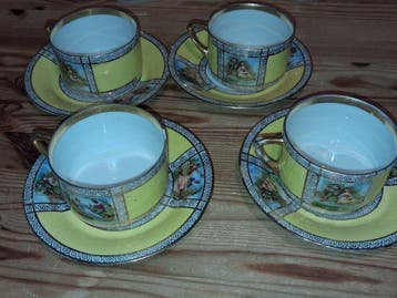 Pirken Hammer - Koffieservies (11) - Porselein - 4-persoons, Antiek en Kunst