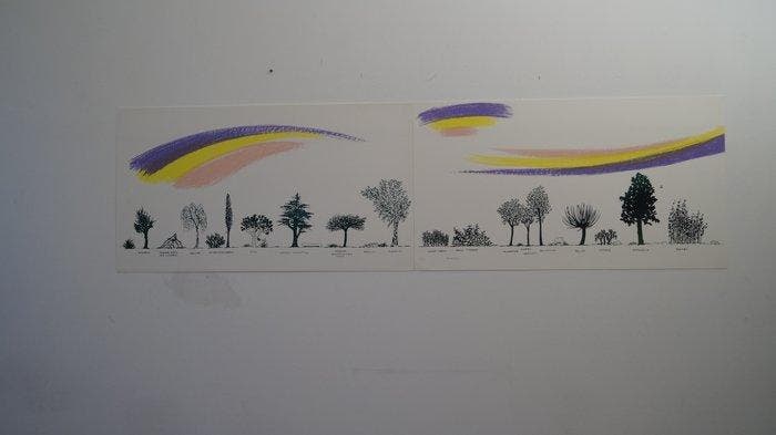 Bruno Munari (1907-1998) - Un viale di alberi diversi, Antiek en Kunst, Antiek | Overige Antiek