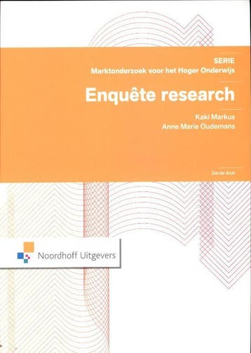 Enquete research / Serie marktonderzoek voor het hoger, Verzenden, Zo goed als nieuw, Anne Marie Oudmans