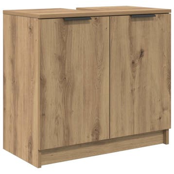 Eiken badkamerkast - Retour deal: 24% korting op alles, (Half)hoge kast, Verzenden, 50 tot 100 cm, Zo goed als nieuw