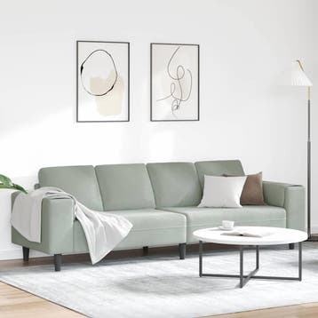vidaXL Woonkamerbank / zetel Lichtgrijs 250 x 77 x 76 cm, Verzenden, Nieuw