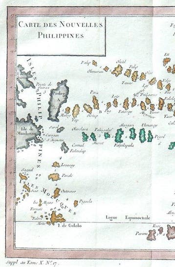 Asie - Philippines; Bellin - Carte des Nouvelles Philippines