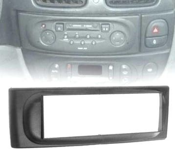 Facade Autoradio 1 Din Noir Pour Renault Megane I Scenic 96-, Verzenden