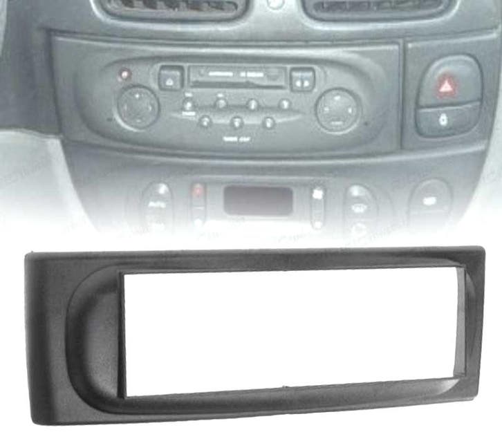 Facade Autoradio 1 Din Noir Pour Renault Megane I Scenic 96-, Auto diversen, Autoradio's, Verzenden