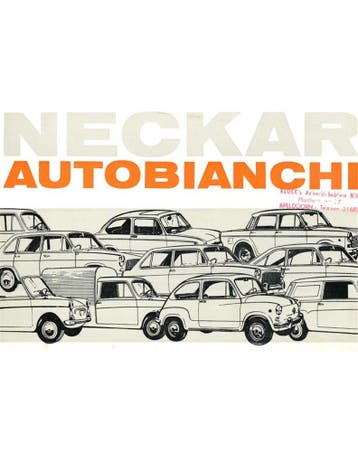1966 NECKAR AUTOBIANCHI PROGRAMMA BROCHURE NEDERLANDS