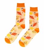 Sokken Katoen - Bladeren Print - Oranje - Maat 38-45, Kleding | Dames, Nieuw