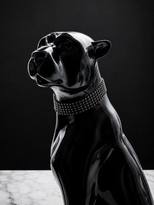 sculptuur, XXL Exclusieve Zwarte Panter – Hoogglans Luxury, Antiek en Kunst, Kunst | Designobjecten
