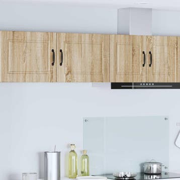 vidaXL Wandkast PORTO 2 st Sonoma Eik Bewerkt hout, Verzenden, Nieuw
