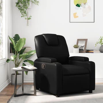 vidaXL Relaxfauteuil zwart kunstleer, Verzenden