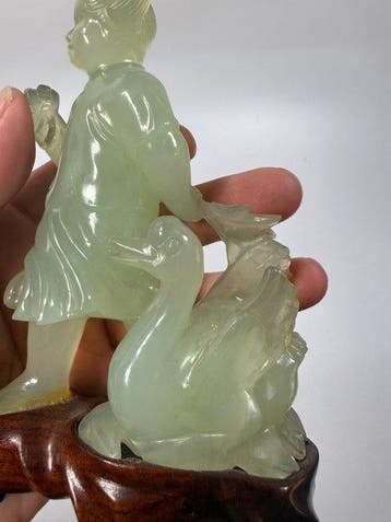 Beeldje van Chinese steen - China - 20e eeuw Redelijke staat
