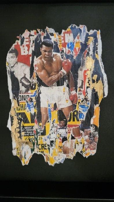 lasveguix (1986) - Mohammed ALI Urban Wall, Antiquités & Art, Art | Peinture | Moderne