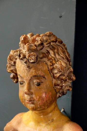 Spanish school - sculptuur, Bambino Gésu - 60 cm -