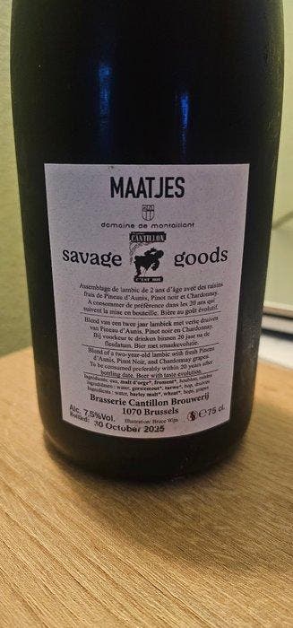 Cantillon - Maatjes - 75cl, Nieuw