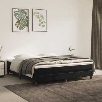 vidaXL Boxspring bed 180x200 cm fluweel zwart, Verzenden