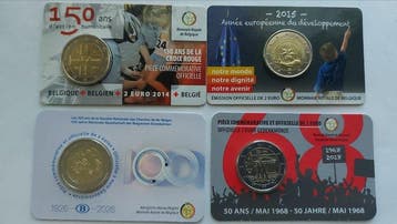 België. 2 Euro 2014/2026 (7 coincards) (Zonder minimumprijs)