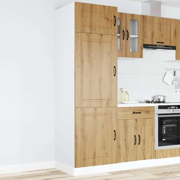 vidaXL Keukenkast Kalmar bewerkt hout artisanaal eikenkleur, Verzenden, Nieuw