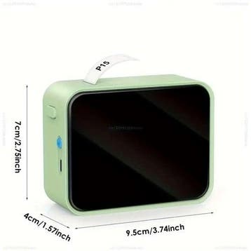 Mini labelprinter p15 labelmaker groen incl software met 1, Nieuw