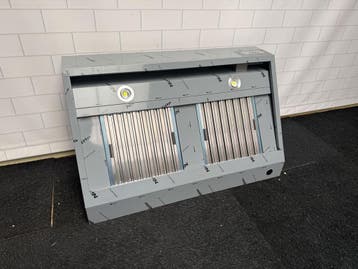 Afzuigkap schuinmodel met motor 120cm, Ophalen of Verzenden, Nieuw in verpakking, Inox Meubilair