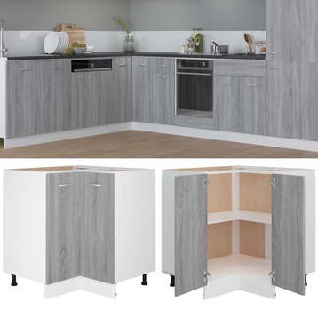 vidaXL Keukenkastje Lyon 75,5x75,5x81,5 cm bewerkt hout, Huis en Inrichting, Verzenden, Nieuw