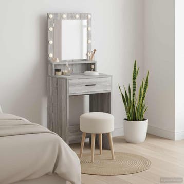 vidaXL Kaptafel Grijs Sonoma 50 x 41 x 135 cm Bewerkt hout, Verzenden
