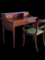 Ensemble de bureau (2) - Bois - Acajou, Cuir, Antiquités & Art