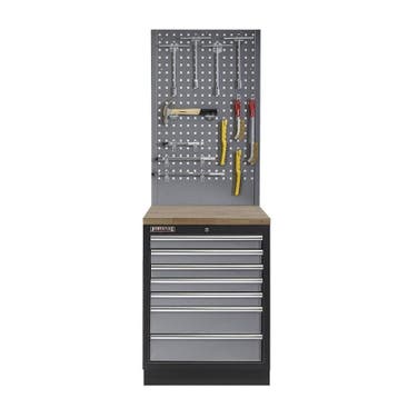 Werkplaatskast met zeven laden, hardhouten werkblad +, Doe-het-zelf en Bouw, Werkbanken, Ophalen of Verzenden, Nieuw