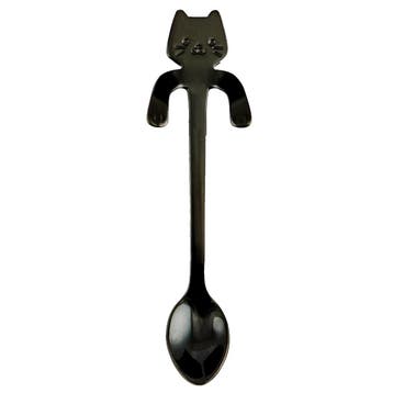 Fako Bijoux - Theelepel / Koffielepel Hangende Kat - Zwart -, Verzenden, Nieuw