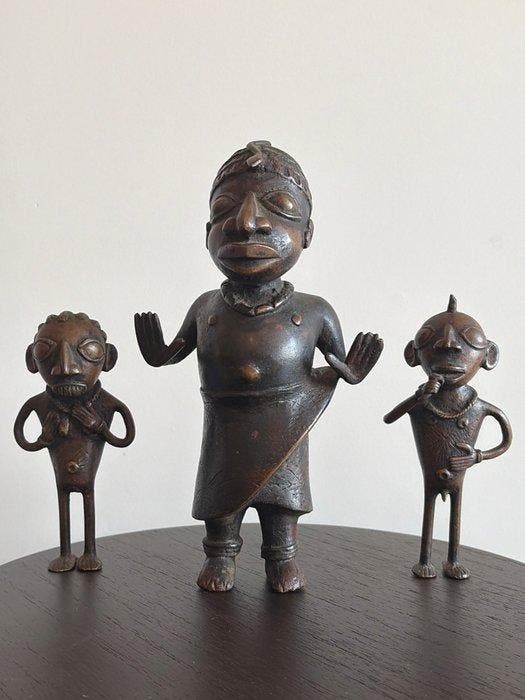 Set van drie beelden - Benin (Zonder minimumprijs), Antiquités & Art, Art | Art non-occidental