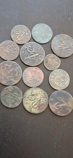 Netherlands, VOC Duiten Eind 1700, 12 stuks (Sans prix de