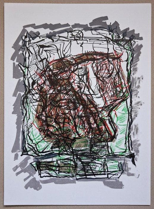 Jean-Paul Riopelle (1923-2002) - Composition II, 1976, Antiek en Kunst, Antiek | Overige Antiek