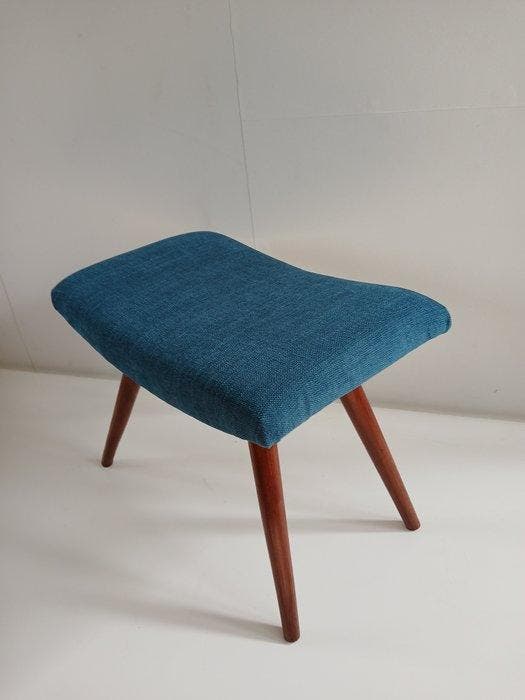 Voetenbank - Beuken - Vintage - Krukje, Antiek en Kunst, Kunst | Designobjecten