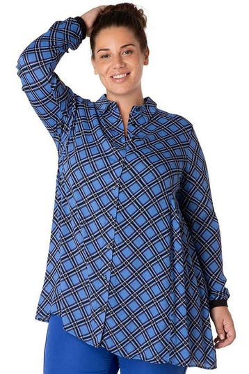 Blouse Yesta ruit print 88CM maat 42/44, Verzenden, Nieuw