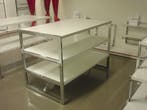 *TIP*  Italiaanse design tafel van geslepen staal glossy wi, Zakelijke goederen, Ophalen of Verzenden
