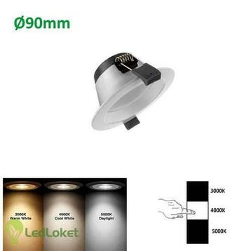 LED Tri-Color Inbouw Downlight 10W | Ø90mm | 3 lichtkleuren, Verzenden, Nieuw