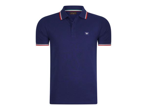 Veiling - Cappuccino Italia Polo Applique Pique - Navy - L, Kleding | Heren, T-shirts