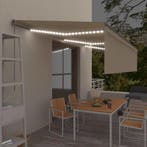 vidaXL Luifel handmatig uittrekbaar met rolgordijn en LED, Tuin en Terras, Verzenden, Nieuw