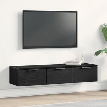 vidaXL Wandkast met lade Zwart Eiken 102 x 30 x 20 cm, Verzenden, Nieuw
