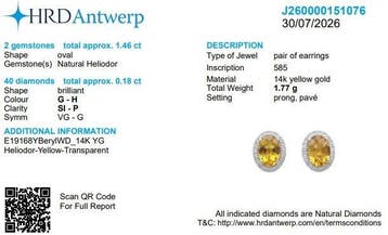 Ensemble de bijoux 2 pièces - 14 carats Or jaune - 2.21ct., Bijoux, Sacs & Beauté, Bijoux anciens